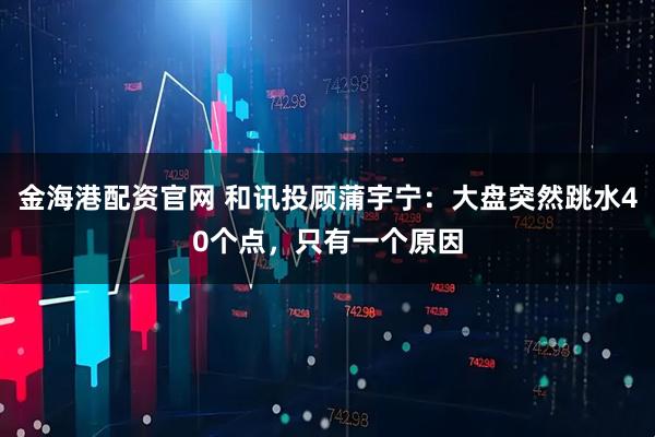 金海港配资官网 和讯投顾蒲宇宁：大盘突然跳水40个点，只有一个原因